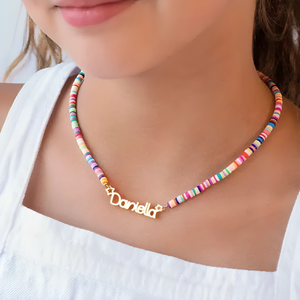 Kids Name Necklace ( Rainbow chain)