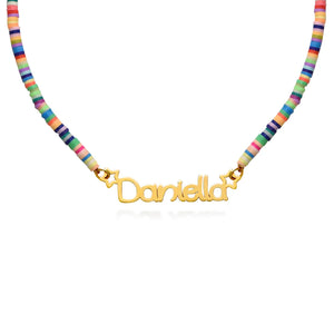 Kids Name Necklace ( Rainbow chain)