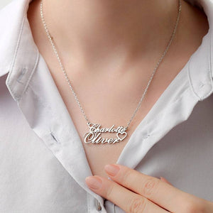 Double Name Heart Necklace (H9)