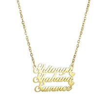 Load image into Gallery viewer, Triple Name necklace
