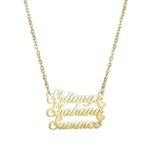 Triple Name necklace