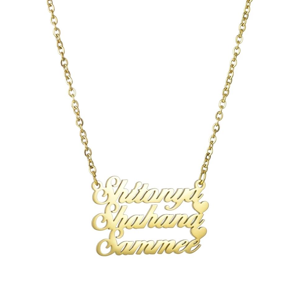 Triple Name necklace
