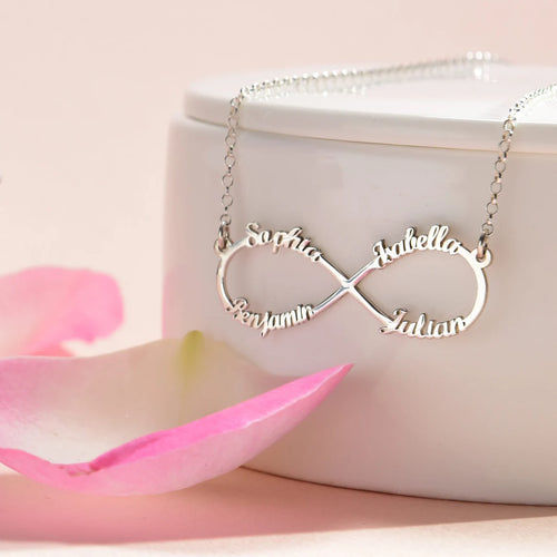 4 Names Infinity Necklace