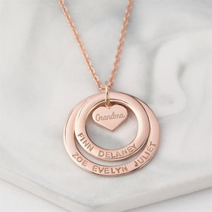 Heart Centric Rings Necklace