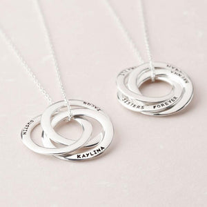 Custom Rings Necklace (925 Sterling Silver)