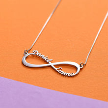 Load image into Gallery viewer, Double Name Infinity Necklace
