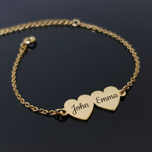 Engraved Hearts Bracelet (B5)