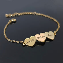 Load image into Gallery viewer, Engraved Hearts Bracelet (B5)

