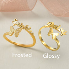 Charger l&#39;image dans la galerie, Butterfly Name Ring (R25)
