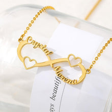 Load image into Gallery viewer, Double Name Infinity Necklace (V2)
