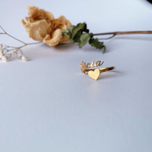 Charger l&#39;image dans la galerie, Name Ring with heart
