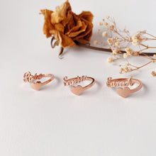 Charger l&#39;image dans la galerie, Name Ring with heart

