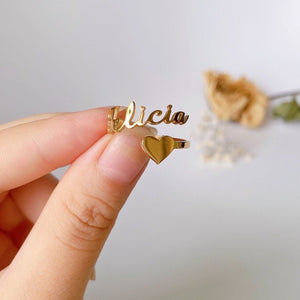 Name Ring with heart